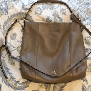 Coach, leather bag with cross body strap